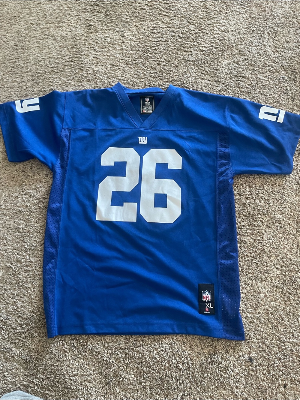 NFL NY Giants  Blue Youth XL Football Jersey #26
